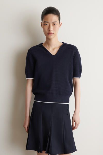 SAILOR-COLLAR KNITTED TOP - NAVY | COS CA