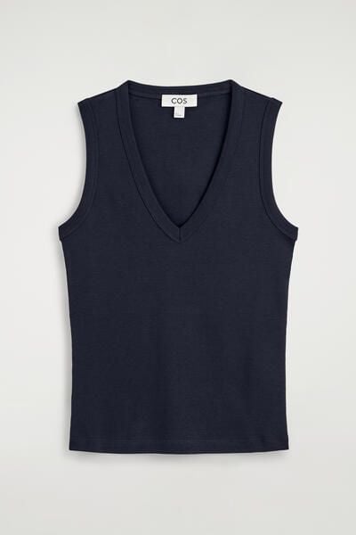 COS  コス　DEEP V-NECK SLEEVELESS TOP COS Deep V-Neck Sleeveless Top | endource