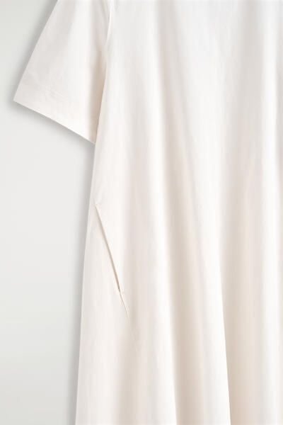 RAW-CUT COTTON MIDI DRESS - WHITE | COS US RAW-CUT COTTON MIDI DRESS - WHITE | COS US