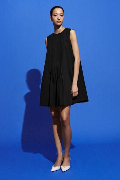 LAYERED PINTUCKED MINI DRESS - NAVY | COS CA