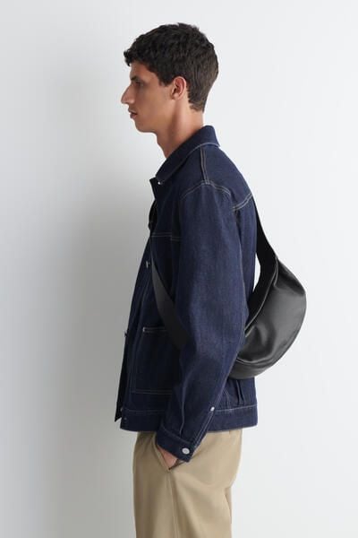 SWING CROSSBODY BAG - TEXTURED LEATHER - BLACK | COS US