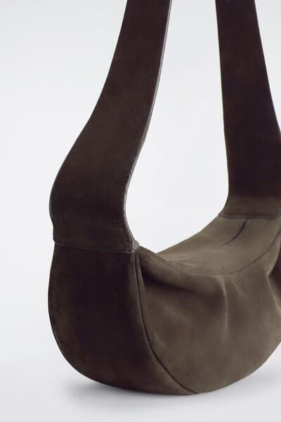 SWING CROSSBODY BAG - SPLIT SUEDE - DARK BROWN | COS US