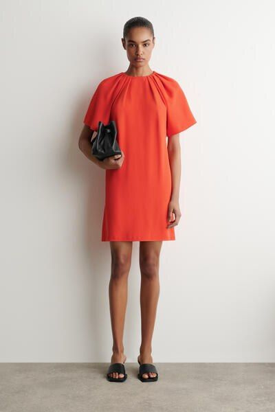 orange mini dress with sleeves Orange Zest Dress