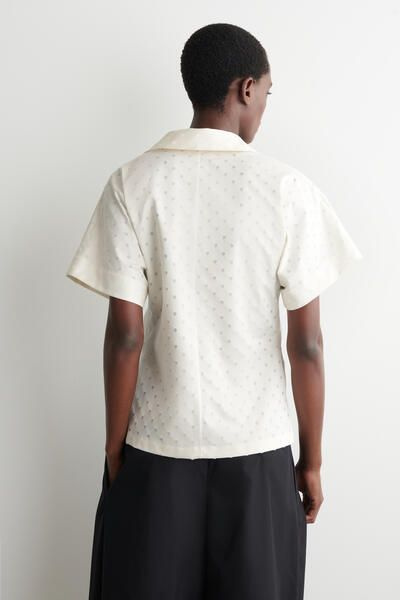 POLKA-DOT JACQUARD COTTON SHIRT - WHITE / POLKA DOT | COS CA