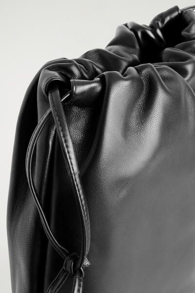 DRAWSTRING CROSSBODY BAG - LEATHER - BLACK | COS US